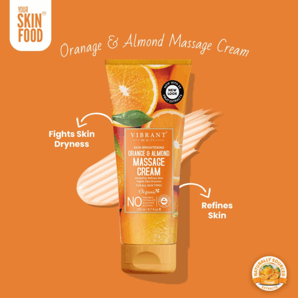 Vibrant Beauty-Orange & Almond Massage Cream (200ml)
