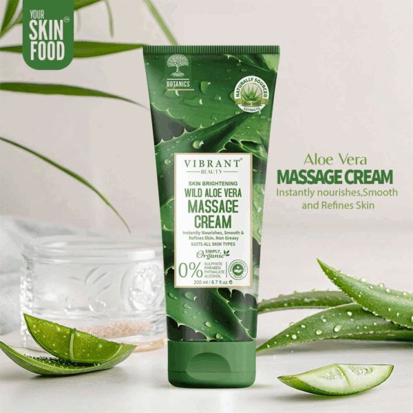 Vibrant Beauty-Wild Aloe Vera Massage Cream (200ml)