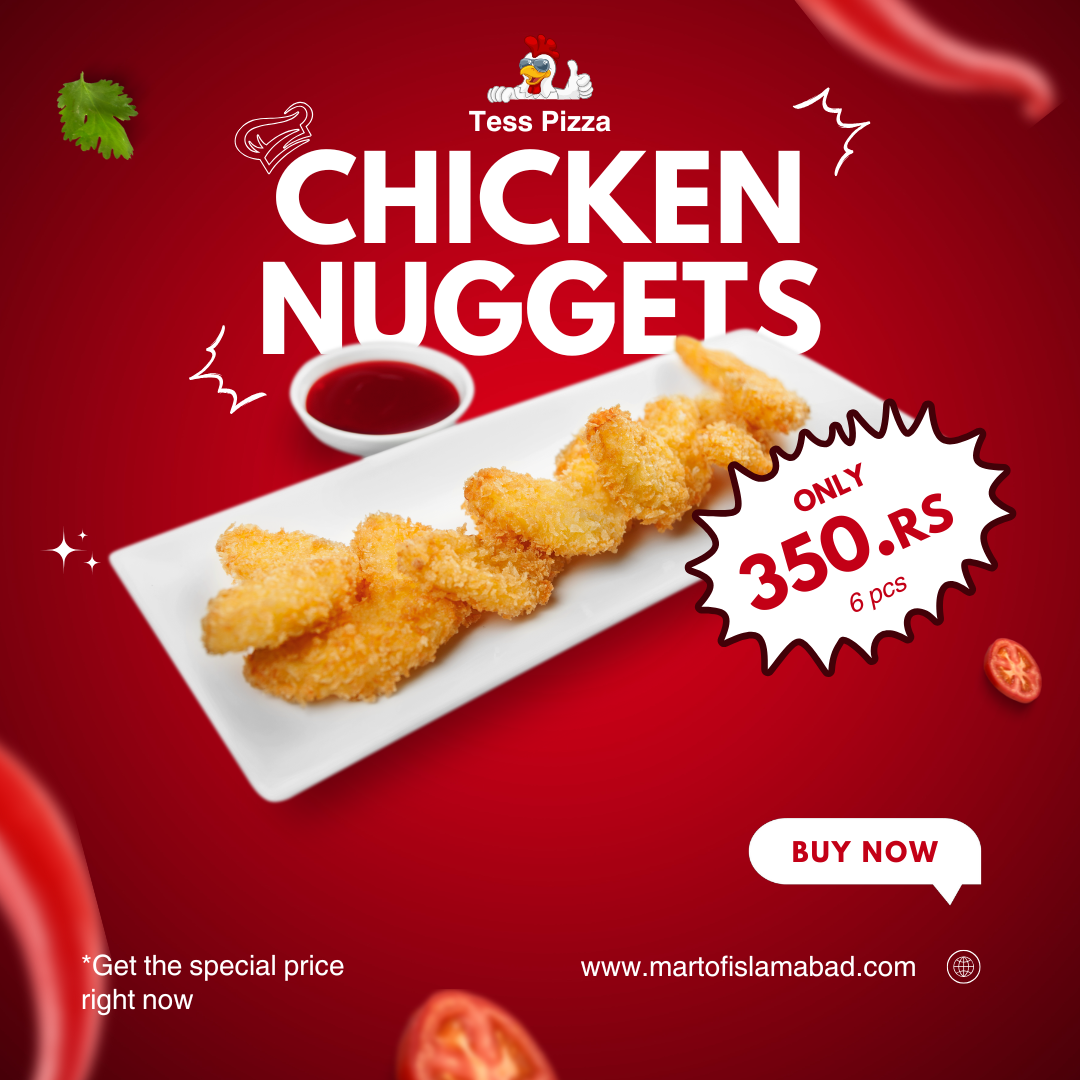 Red and White Modern Promotion Chicken Nuggets Instagram Post